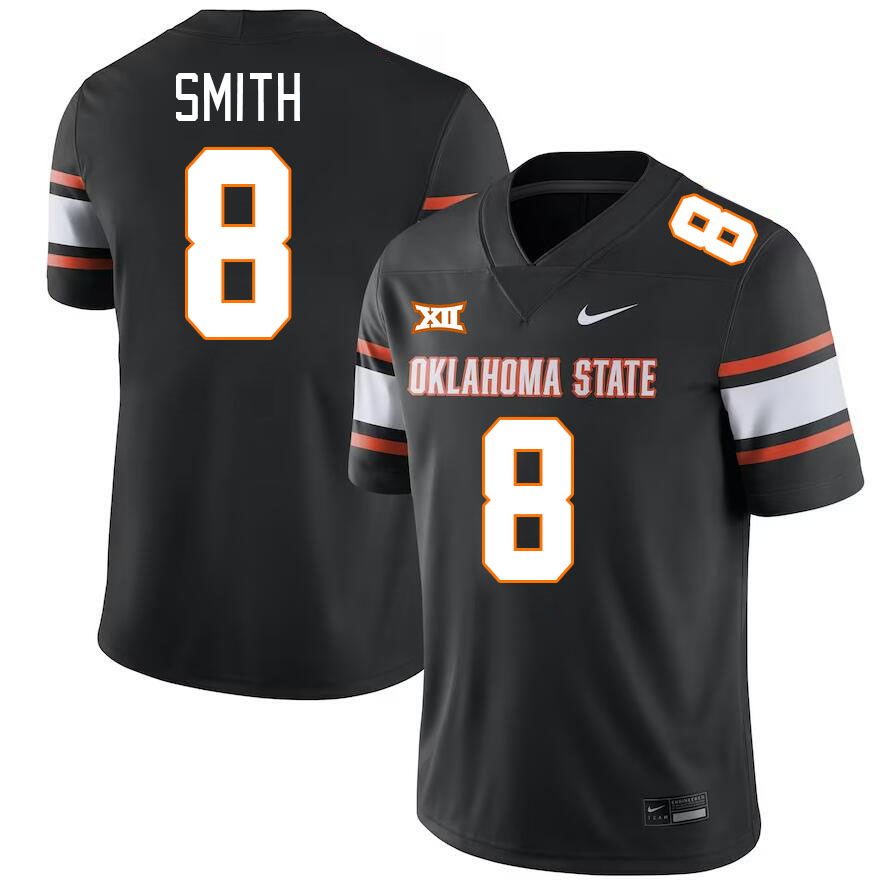 Men #8 Maealiuaki Smith Oklahoma State Cowboys College Football Jerseys Stitched-Black